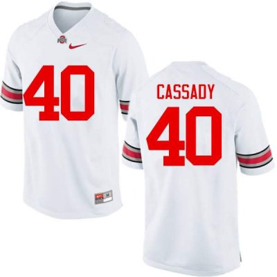 Men's Ohio State Buckeyes #40 Howard Cassady White Nike NCAA College Football Jersey July UKM8544JZ
